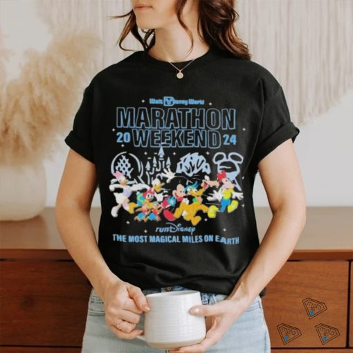 Mickey Mouse Running Walt Disney World Marathon 2024 The Most Magical Miles On Earth T shirt