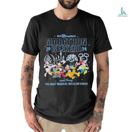 Mickey Mouse Running Walt Disney World Marathon 2024 The Most Magical Miles On Earth T shirt