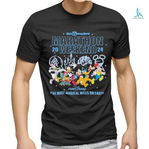 Mickey Mouse running Walt Disney World Marathon 2024 shirt