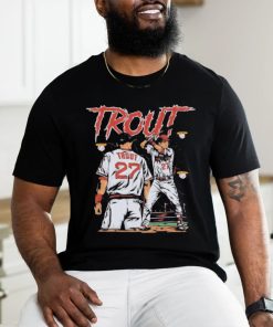 Mike Trout Los Angeles Angels halo baseball graphic shirt