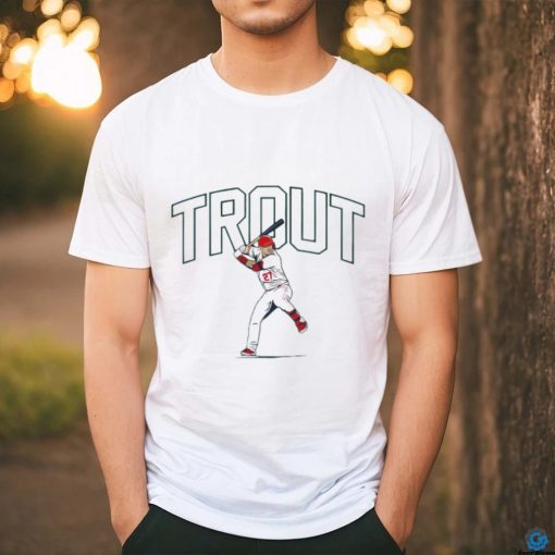 Mike Trout Los Angeles Angels slugger swing shirt