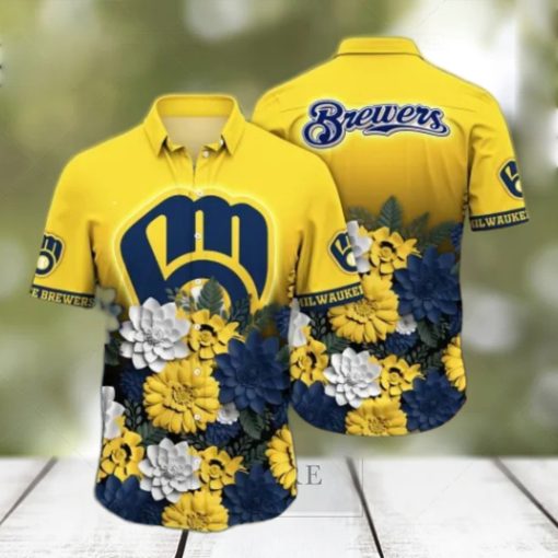 Milwaukee Brewers MLB Flower Hawaii Shirt And Tshirt For Fans