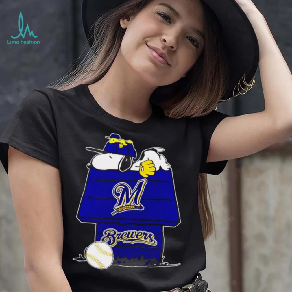 Milwaukee Brewers Snoopy And Woodstock The Peanuts Baseball shirt Milwaukee Brewers Snoopy And Woodstock The Peanuts Baseball shirt