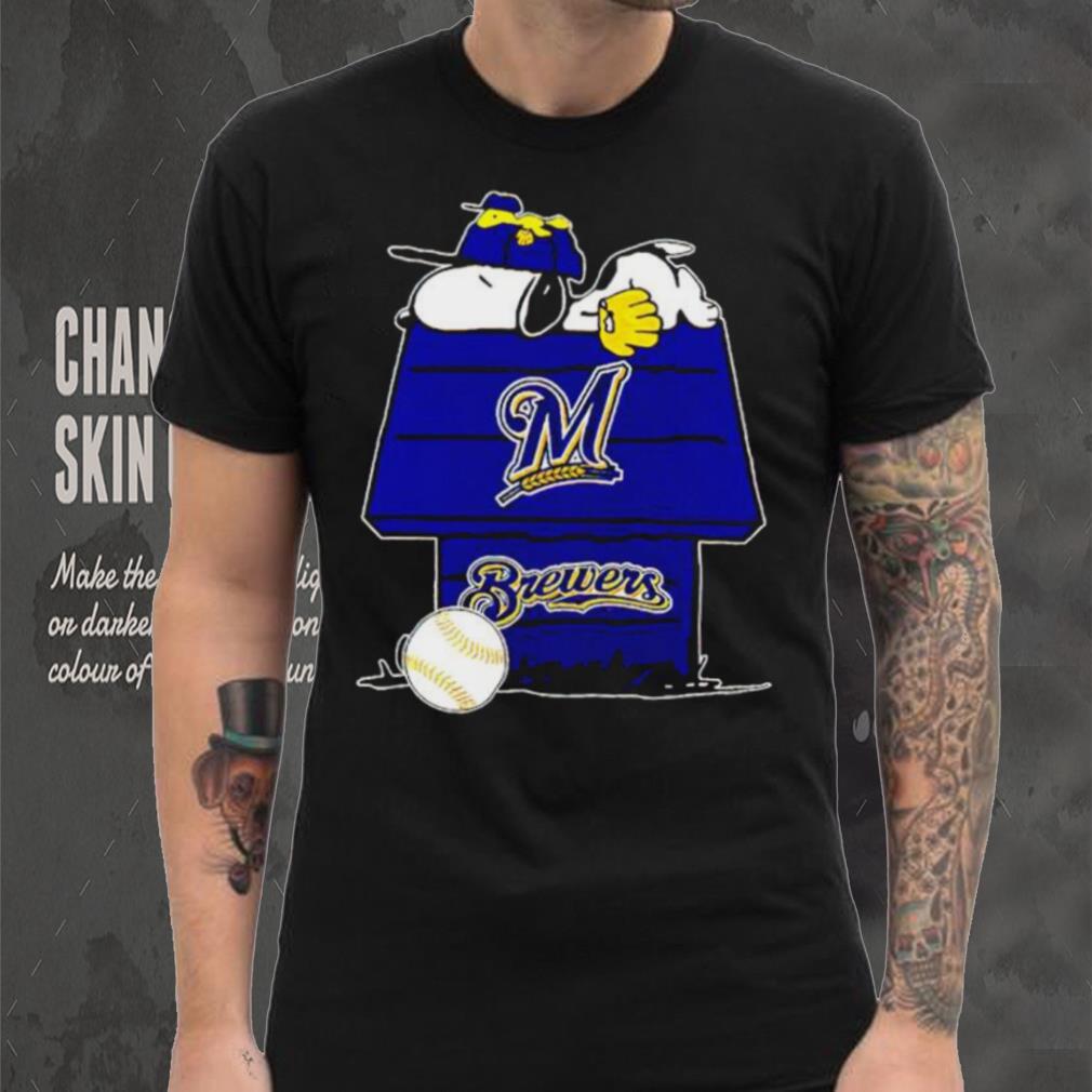 Milwaukee Brewers Snoopy And Woodstock The Peanuts Baseball shirt Milwaukee Brewers Snoopy And Woodstock The Peanuts Baseball shirt