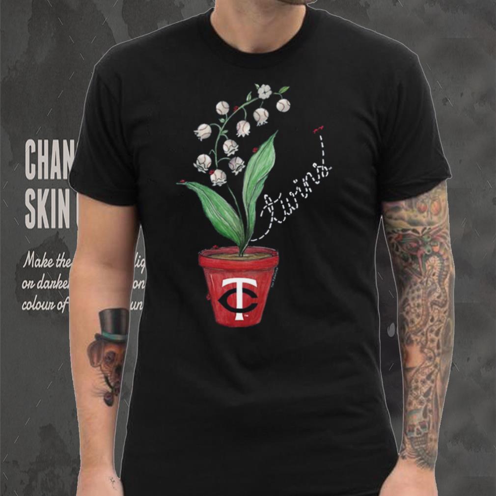 Minnesota Twins Tiny Turnip Infant Lilies & Ladybugs T Shirt Minnesota Twins Tiny Turnip Infant Lilies & Ladybugs T Shirt