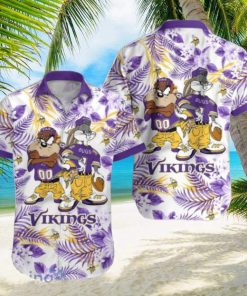 Minnesota Vikings Hawaiian Shirt Taz and Bugs For NFL Team