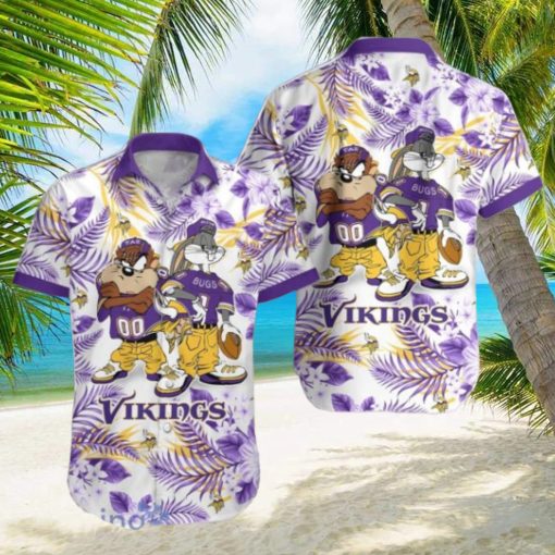 Minnesota Vikings Hawaiian Shirt Taz and Bugs For NFL Team