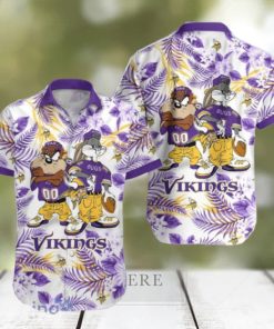 Minnesota Vikings Hawaiian Shirt Taz and Bugs For NFL Team