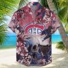 Busch Light Hawaiian Shirt Blue Tropical Floral