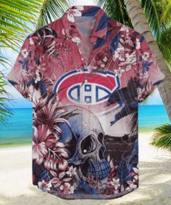 Montreal Canadiens NHL Hawaiian Shirt Tropical Skull Design For Men Women