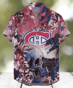 Montreal Canadiens NHL Hawaiian Shirt Tropical Skull Design For Men Women