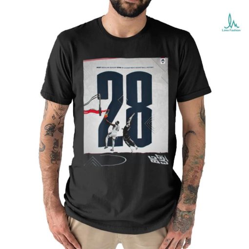 Most Regular Season Wins In Program History Uconn Men’s Basketball 28 T shirt