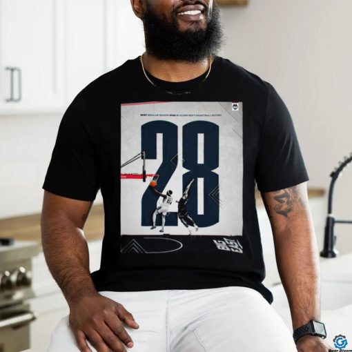 Most Regular Season Wins In Program History Uconn Men’s Basketball 28 T shirt