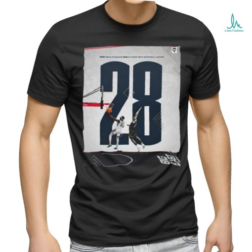Most Regular Season Wins In Program History Uconn Men’s Basketball 28 T shirt