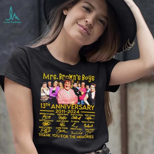 Mrs. Brown’s Boys 13th anniversary 2011 2024 thank you for the memories signatures shirt