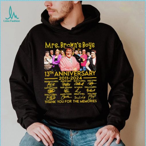 Mrs. Brown’s Boys 13th anniversary 2011 2024 thank you for the memories signatures shirt