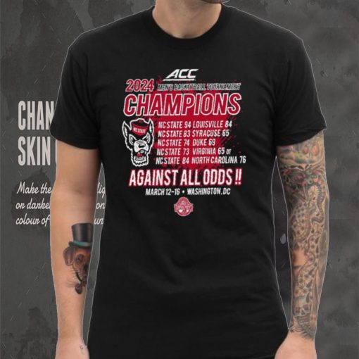 NC State Wolfpack ACC 2024 Men’s Basketball Tournament Champions against all odds shirt