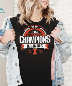 NCAA 2024 Men's Basketball Big 10 Conference Champions Illinois Illini Navy Locker Room T Shirt