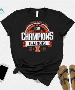 NCAA 2024 Men's Basketball Big 10 Conference Champions Illinois Illini Navy Locker Room T Shirt