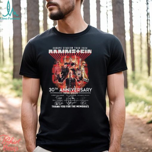 NEW Europe Stadium Tour Rammstein 30th Anniversary Thank You For The Memories T Shirt