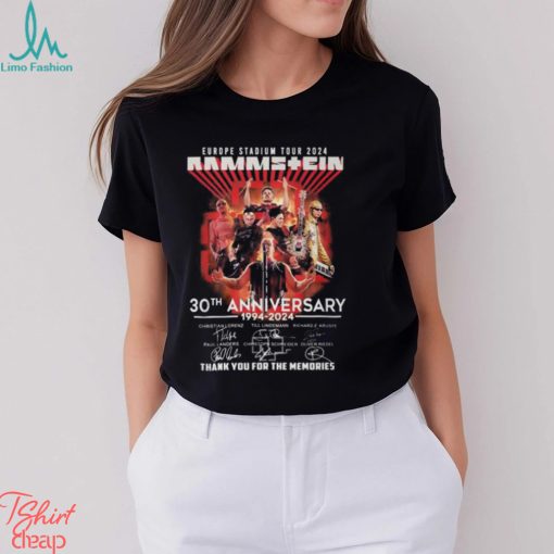 NEW Europe Stadium Tour Rammstein 30th Anniversary Thank You For The Memories T Shirt