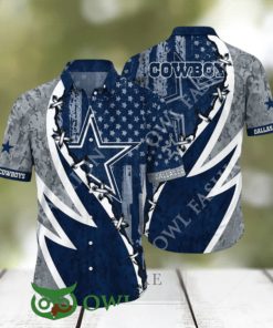 NFL Dallas Cowboys Summer Graphic American Flag Hawaiian Shirt 2024
