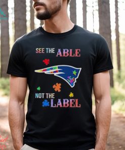 NFL New England Patriots T Shirt Autism Awareness See The Able Not The Label