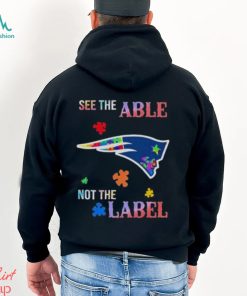 NFL New England Patriots T Shirt Autism Awareness See The Able Not The Label