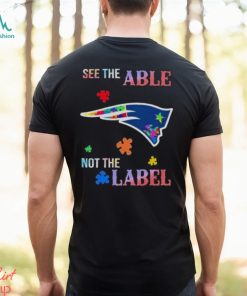 NFL New England Patriots T Shirt Autism Awareness See The Able Not The Label