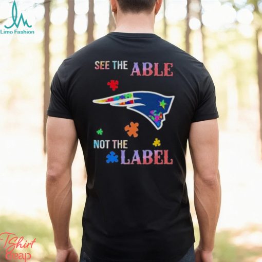 NFL New England Patriots T Shirt Autism Awareness See The Able Not The Label