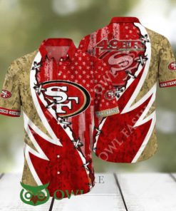 NFL San Francisco 49ers Graphic American Flag Trending Hawaiian Shirt 2024