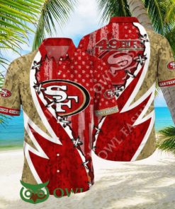 NFL San Francisco 49ers Graphic American Flag Trending Hawaiian Shirt 2024