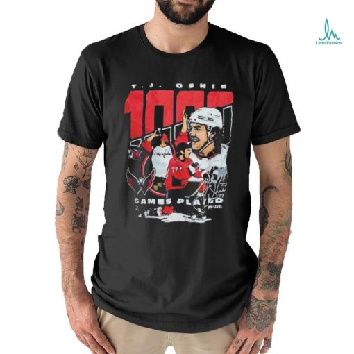 NHL Honor T J Oshie 1000 Games Played For Washington Capitals TJ1k Shirt