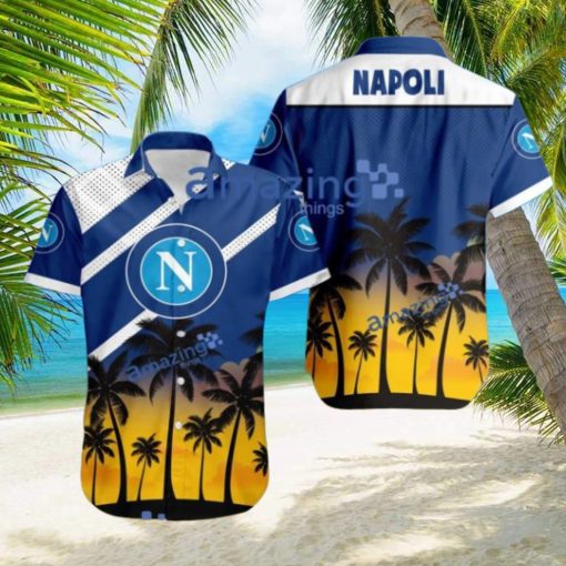 Napoli FC Logo Button Down Hawaiian Shirt Hip Summer Trend