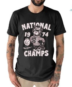 Ncsu National 1974 Go State Champs Mascot T shirt