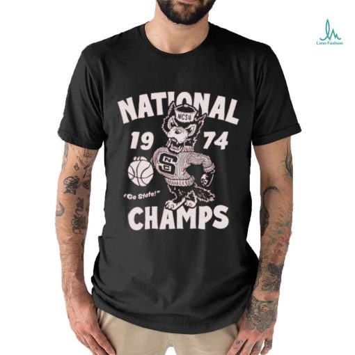 Ncsu National 1974 Go State Champs Mascot T shirt