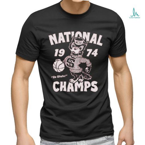 Ncsu National 1974 Go State Champs Mascot T shirt