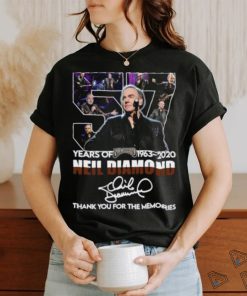 Neil Diamond Thank You For The Memories 57 Years Of 1963 2020 Signature T Shirt