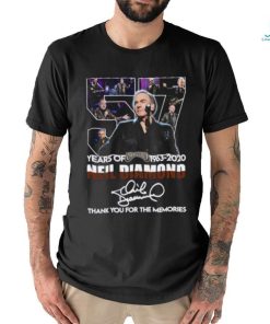 Neil Diamond Thank You For The Memories 57 Years Of 1963 2020 Signature T Shirt