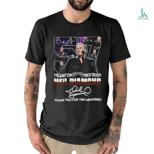Neil Diamond Thank You For The Memories 57 Years Of 1963 2020 Signature T Shirt
