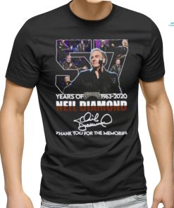 Neil Diamond Thank You For The Memories 57 Years Of 1963 2020 Signature T Shirt