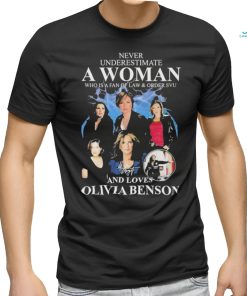 Never Underestimate A Woman Who Is A Fan Of Law & Order Svu And Loves Olivia Benson T Shirt