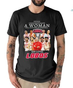 Never Underestimate A Woman Who Understand Basketball And Loves New Mexico Lobos Shirt