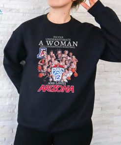 Never Underestimate A Woman Who Understands Basketball And Loves Arizona Wildcats Men’s Basketball Signatures Shirt