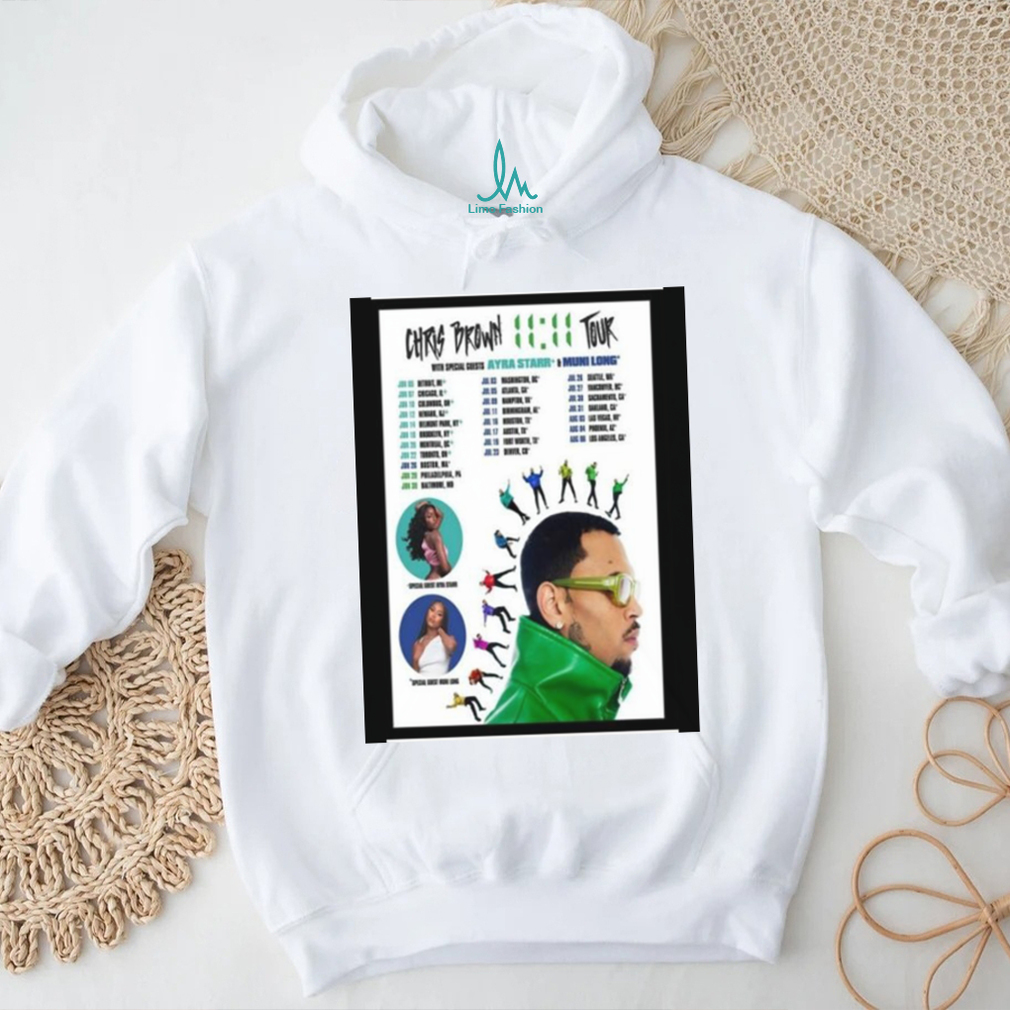 New Chris Brown 1111 Tour 2024 Poster Shirt New Chris Brown 1111 Tour 2024 Poster Shirt