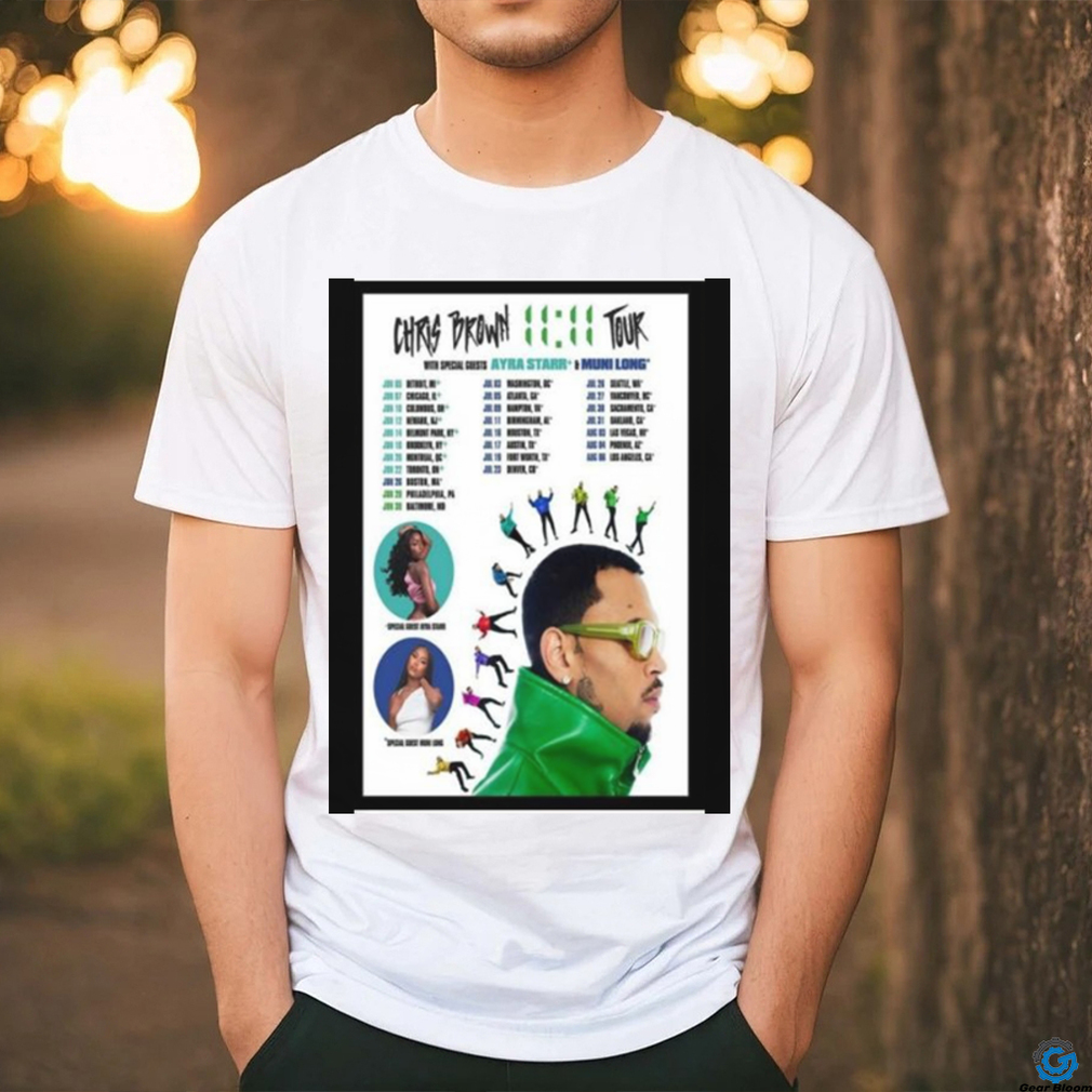 New Chris Brown 1111 Tour 2024 Poster Shirt New Chris Brown 1111 Tour 2024 Poster Shirt