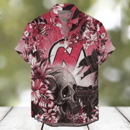 New Jersey Devils NHL Hawaiian Shirt Tropical Skull Design For Men Women