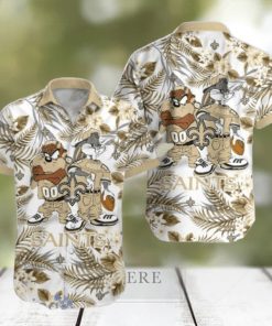 New Orleans Saints Hawaiian Shirt Taz and Bugs For NFL Team