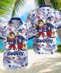 New York Giants Hawaiian Shirt Taz and Bugs For NFL Team