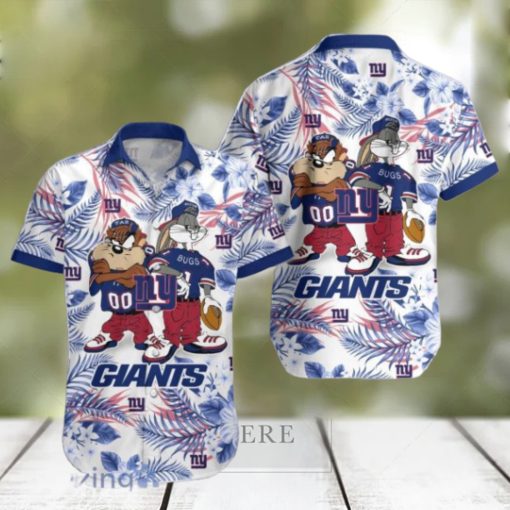 New York Giants Hawaiian Shirt Taz and Bugs For NFL Team